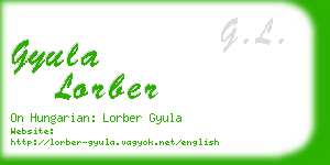 gyula lorber business card